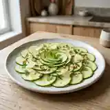 Carpaccio de courgettes croquant au parmesan