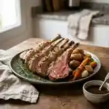 Carré d'agneau en croûte d'herbes fraîches