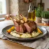 Carré d’agneau rôti aux agrumes et herbes fraîches