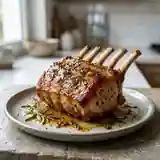 Carré de porc laqué au miel et romarin