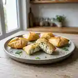Carrés frais à la menthe et cumin en feuilles de brick croustillantes