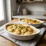 Cassolettes de pétoncles gratinées au four