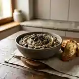 Caviar d'aubergines fumé aux olives noires