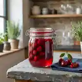 Cerises charnues au sirop acidulé de groseille