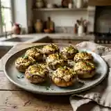 Champignons farcis végétariens au fromage fondant : recette facile et gourmande