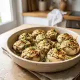 Champignons farcis au Boursin et croûte dorée