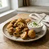 Champignons Panés Croustillants avec Sauce Tartare Maison