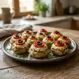 Champignons Rigolos d'Halloween : Apéritif Effrayant et Gourmand