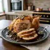 Chapon farci au foie gras et à la truffe : recette festive et gourmande