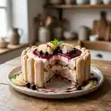 Charlotte aux Poires, Chantilly Maison et Coulis de Cassis