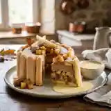 Charlotte d'automne aux fruits et sa crème anglaise onctueuse