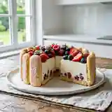 Charlotte gourmande au fromage blanc et fruits frais