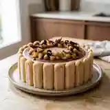 Charlotte gourmande aux poires, chocolat et crème de marrons