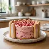 Charlotte gourmande aux pralines roses
