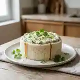 Charlotte salée fraîche à la coriandre et carrés frais
