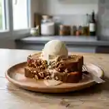 Chaud-froid gourmand de pain d'épices et glace vanille