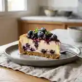 Cheesecake crémeux aux myrtilles fraîches