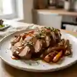 Chevreau rôti au miel et gingembre