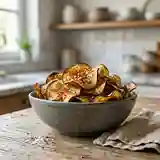 Chips d'aubergine fines