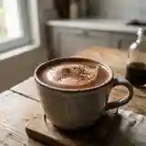 Chocolat chaud onctueux au chocolat en poudre