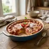 Clafoutis aux fraises fondant et vanillé