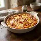 Clafoutis gourmand au jambon cru et mozzarella fondante