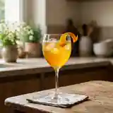 Cocktail apéritif à la camomille et à l'orange frais