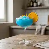 Cocktail glacé au curaçao bleu rafraîchissant