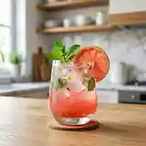 Cocktail rafraîchissant pamplemousse et menthe fraîche
