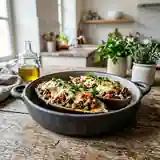 Cocotte d'aubergines farcies savoureuse et facile