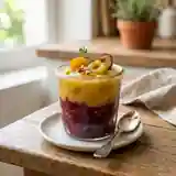Compote gourmande bicolore aux prunes et mirabelles