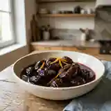 Compotée de pruneaux au vin rouge parfumée