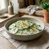 Concombre frais au fromage blanc aux herbes et épices : recette légère et savoureuse