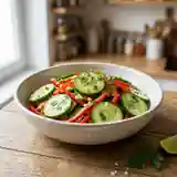 Concombres et poivrons marinés à l'huile d'olive et citron vert : recette fraîche et savoureuse