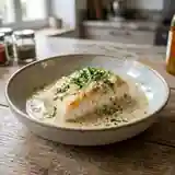 Congre à la dinardaise, sauce cidre et crème