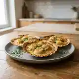 Coquilles Saint-Jacques Farcies et Gratinées à la Crème d'Ail et Persil