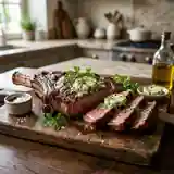 Côte de boeuf au beurre de cerfeuil fondant