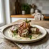 Côtelettes d'agneau grillées à la crème onctueuse d'estragon