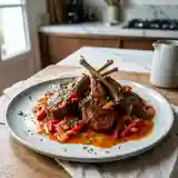 Côtelettes d'agneau grillées à la sauce espagnole savoureuse