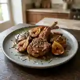 Côtelettes d'agneau grillées aux figues caramélisées et miel parfumé