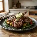Côtelettes de Mouton Grillées au Beurre aux Herbes Fraîches