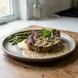 Côtes de veau fondantes à la crème d'estragon et au Porto