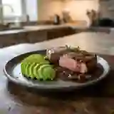 Côtes de veau nacrées au Porto et avocat