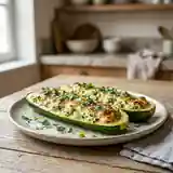 Courgettes farcies à la brousse et coriandre : recette savoureuse et légère