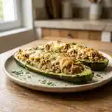 Courgettes farcies au riz et thon : recette savoureuse et facile