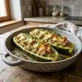 Courgettes farcies au thon et riz : recette savoureuse et facile