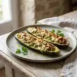Courgettes fondantes au chèvre et amandes