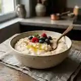 Crème de riz onctueuse et réconfortante pour petit déjeuner