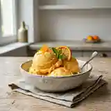 Crème glacée onctueuse à l'orange fraîche