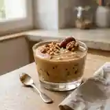 Crème onctueuse aux dattes et noix, dessert sain et gourmand